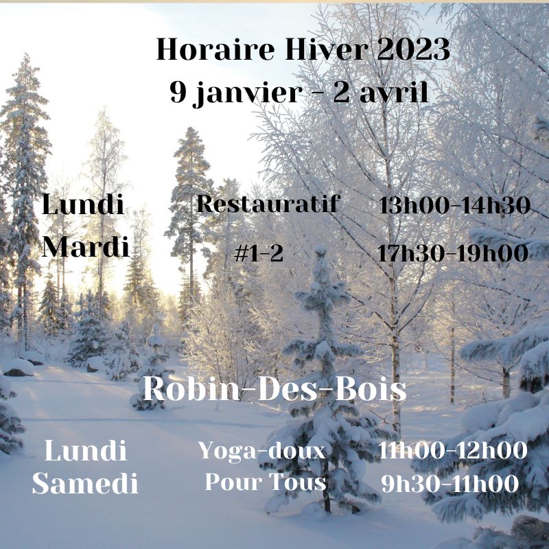 horaire #2 hiver 2023